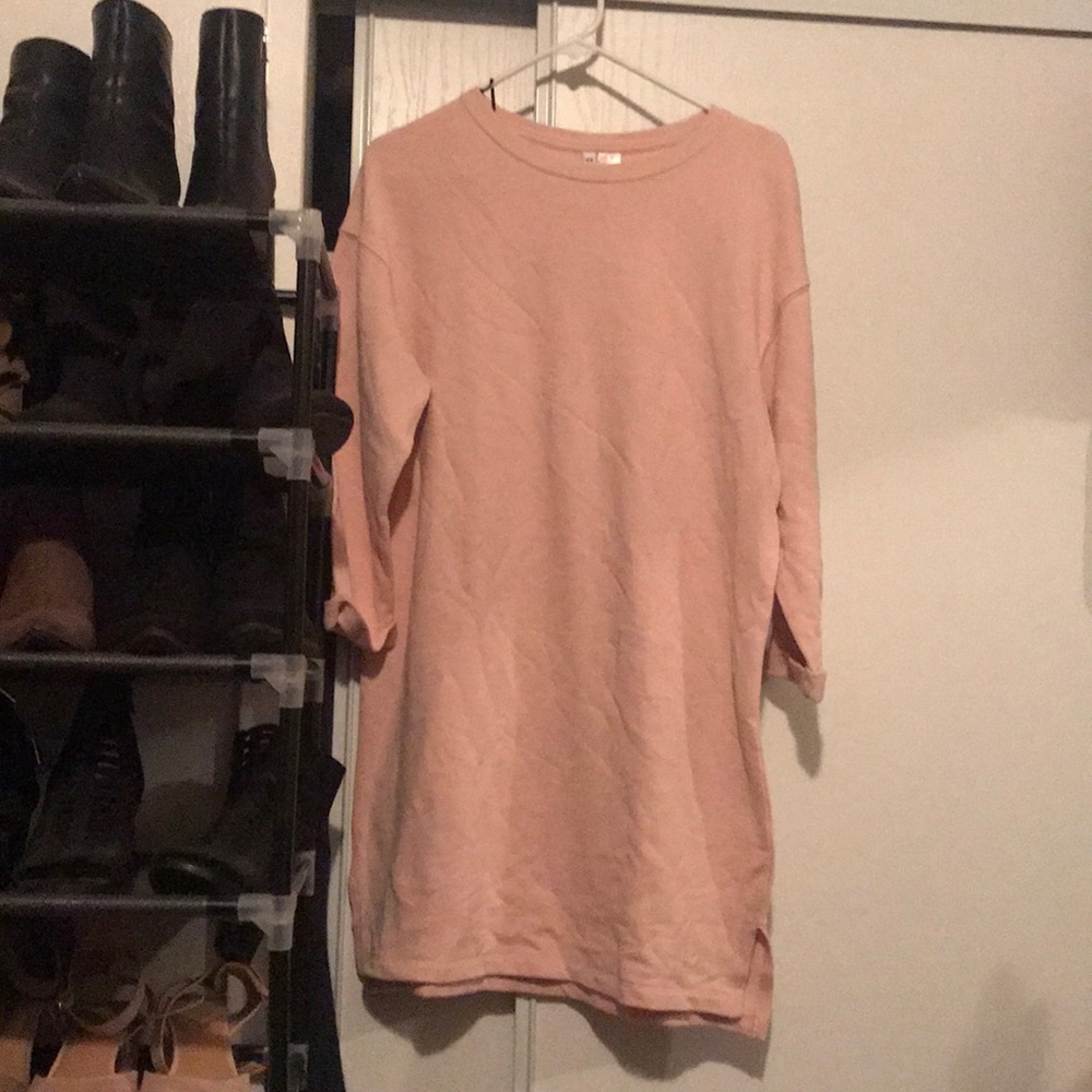 Baby Pink Sweater Dress